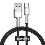 Cable USB A plug - USB C plug 1.0m black 66W Cafule BASEUS