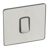 Synergy™ Sleek - 1 gang intermediate switch - 10AX- Brushed Stainless steel