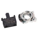 Allen-Bradley, 800F-PN3RX10, Integrated LED, Plastic Latch Mount, 24V AC/DC, Red LED, 1 N.O. Contact(s), 0 N.C. Contact(s), Standard