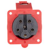 CEE-Wall mounted socket, 5-pole, 32A, 400V, IP44