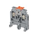 TERMINAL BLOCK, M4/6.SNB, SCREW CLAMP, 6MM SPACING, DISCONNECT WITH BLADE, ORANGE