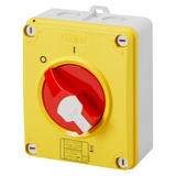 ISOLATOR - HP - EMERGENCY - ISOLATING MATERIAL BOX - 16A 3P+N - LOCKABLE RED KNOB - IP66/67/69