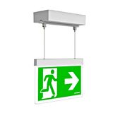 Emergency luminaire AM white, LED, rope surface