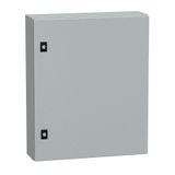 Spacial CRN plain door with mount.plate. H600xW500xD150 IP66 IK10 RAL7035..