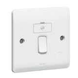 Synergy 13A Double Pole Switched Fused Connection Unit with Cord Outlet White