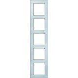 Afdekramen NOVA Elements Glas,5voudig, Ice levend-wit