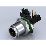 Circular plug connector, installation (PCB connection system), M12, Nu