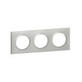 Dooxie square plate 3 positions aluminum effect finish