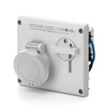 INTERLOCKED SOCKET 2P+E IP44 32A 8h