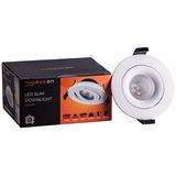 LED Downlight 10W 3000K/4000K/5700K 800Lm 40° CRI 90 Flicker-Free Cutout 83-88mm (External Driver Included) RAL9003 THORGEON