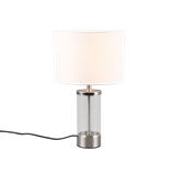 Grazia table lamp E14 brushed steel/white