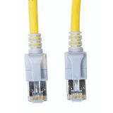 LED Patchcord RJ45 shielded, Cat.6a 10GB, LS0H,yellow, 5.0m