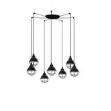 CLAIRE BLACK PENDANT LAMP E27 15W 7L