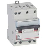 DX³6000 10kA high inlet and low outlet screw circuit breaker 4P 400~ - 10A - curve D - for optimized HX³ comb