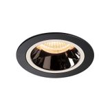 NUMINOS® DL M, Indoor LED recessed ceiling light black/chrome 2700K 20°, including leaf springs