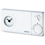 Clock thermostat, weekly program, 5-30C, battery operated, 1 changer, potential free, 10 A