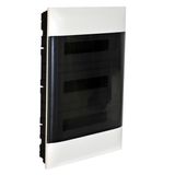 3X18M FLUSH CABINET SMOKED DOOR EARTH+XNEUTRAL TERMINAL BLOCK FOR MASONRY WALL