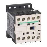 TeSys K contactor, 3P, AC-3 440V 9 A, 1NO aux., 220...230V AC coil,screw clamps