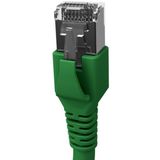 Patchcord RJ45 shielded Cat.6a 10GB, LS0H, green,   0.5m