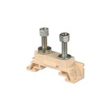 TWO STUD TERMINAL BLOCK, HD16/14.FF5.21, 14MM SPACING, STUD CONNECTION, FEED-THROUGH, BEIGE