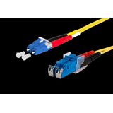 OpDAT patch cord LC-D/E2000-D OS2, 5.0 m