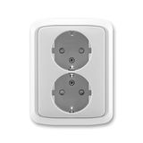 5512A-3459 S Double socket outlet with earthing contacts, shuttered