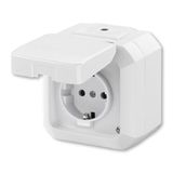 5518N-C03510 B Socket outlet with earthing contacts, with hinged lid