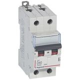 DX³6000 10kA high inlet and low outlet 2P screw circuit breaker 230V~ to 400V~ - 40A - D curve - 2 modules