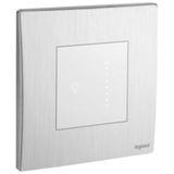 Mallia Senses 1 gang Led sliding touch dimmer - Brushed Aluminium