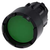 Pushbutton, 22 mm, round, plastic, green, Front ring, raised, castellated momentary 3SU1000-0DB40-0AA0-Z Y15