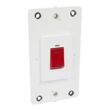 Double pole switch Arteor - with neon - 45 A 250 V~ - 2-gang - white