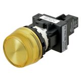 Indicator M22N projected, CAP COLOR YELLOW, LED YELLOW, LED VOLTAGE 24 A2260048C