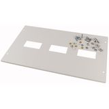 Front cover, +mounting kit, for NZM1, vertical, 3p, HxW=300x600mm, grey