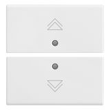 Two half-buttons 2M regul.symbol white