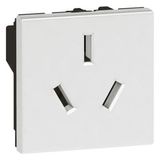 Arteor™ - Socket - Chinese - 10 A - 2P+E shuttered - 2 modules - White