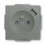 20 MUCBUSB-803-500 CoverPlates (partly incl. Insert) USB charging devices grey metallic
