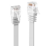 2m Cat.6 U/UTP Flat Network Cable, White RJ45, M/M, 250MHz, copper, 32AWG