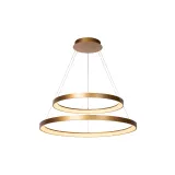 Lucide VIDAL - Pendant light - Ø 78 cm - LED Dim. - 1x92W 2700K - Matt Gold / Brass