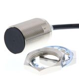 Proximity sensor, inductive, brass-nickel, M30, shielded, 20 mm, NO, 5 E2E 8433G