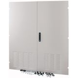 Section door, ventilated IP42, two wings, HxW = 1600 x 1000mm, grey