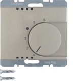 Thermostat, change-over contact, centre plate, arsys, stainl. steel ma