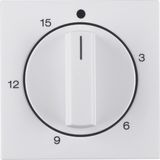 Centre plate for mechanical timer, S.1/B.3/B.7, p. white glossy