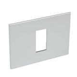 Arteor™ - Italian / US standard plate square version 1 module - Soft Alu