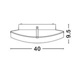 Alabaster Glass Chrome Metal LED E27 2x12 Watt 230 Volt IP20 Bulb Excluded Packing 5 pcs D: 40 H: 9.5 cm