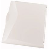 Plastic door, white, for 4-row distribution board