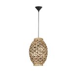 Dried Water Hyacinth  Black Fabric Wire & Base  LED E27 1x12 Watt 230 Volt  IP20 Bulb Excluded  D: 24.5 H1: 35.5 H2: 215 cm Adjustable height