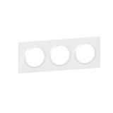 600903 Dooxie square plate 3 positions white finish