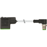 M12 male 90° A-cod./MSUD valve  BI-11mm PUR 3x0.75 gy +drag ch. 10m