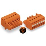 1-conductor female connector push-button Push-in CAGE CLAMP® orange