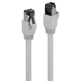 0.3m Cat.8.1 S/FTP LSZH Cable, Grey RJ45, M/M, 2000MHz, Copper, 26AWG